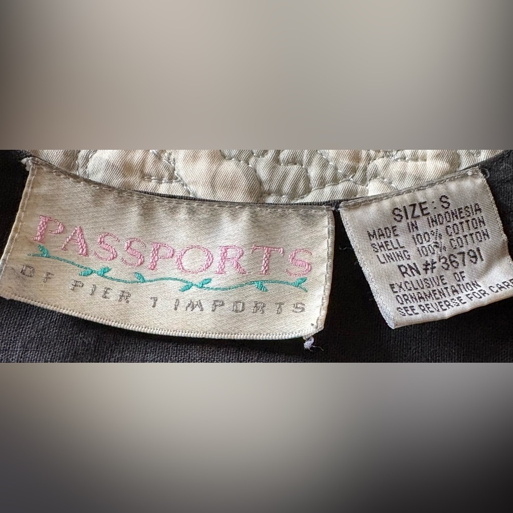 Passports of Pier 1 Imports Beaded Paisley VINTAGE Vest in Rich Colors w Toggles - Picture 2 of 12